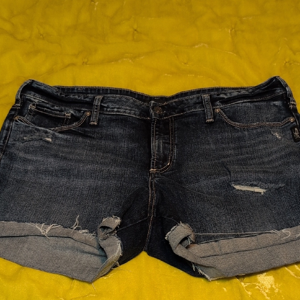Silver Jeans Dark Blue Jean Shorts
